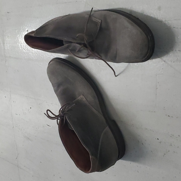 Johnston & Murphy Mens Gray Suede Ankle Lace Up Chukka Boots. main image 10